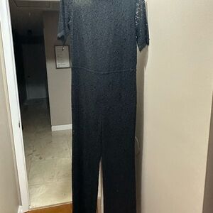 Diane Von Furstenberg Black Jumpsuit Sleek Formal Design